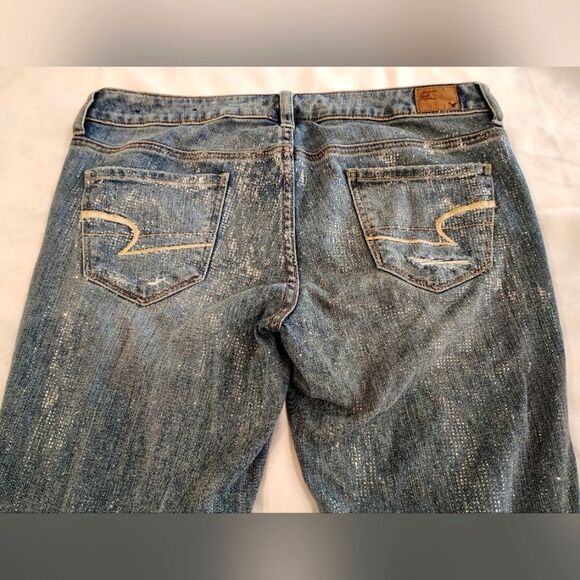 American Eagle Outfitters Distressed Stretch Skinny Jeans Denim Pants Sz 10 - Picture 14 of 16